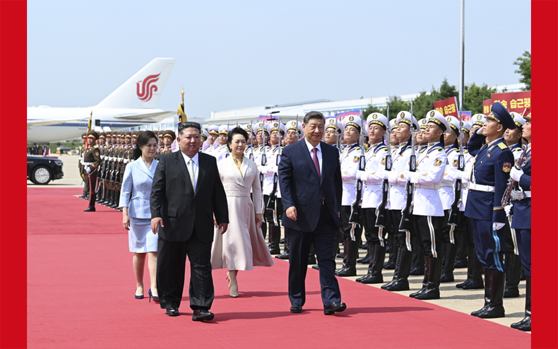习近平出席金正恩举行的欢送仪式